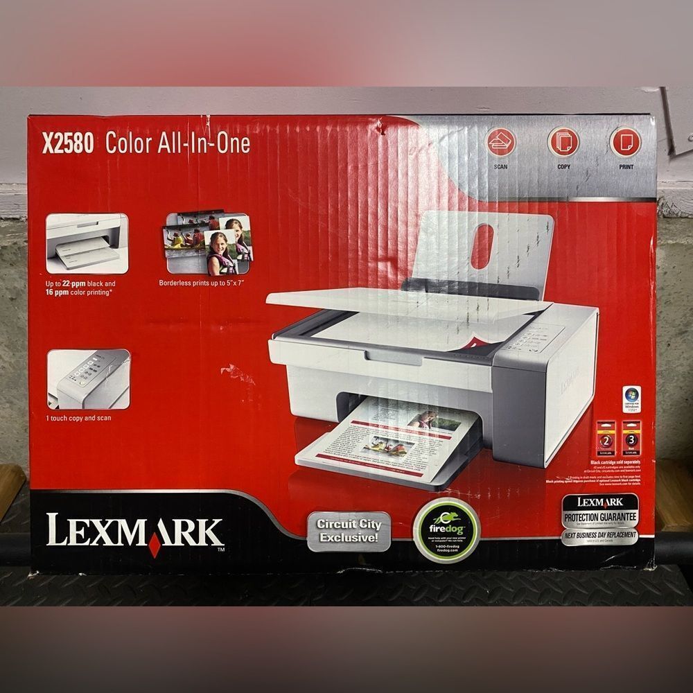 NEW Sealed Lexmark X2580 All-In-One Color Printer Scanner Copier